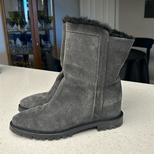 Aquatalia Gray Suede Boots